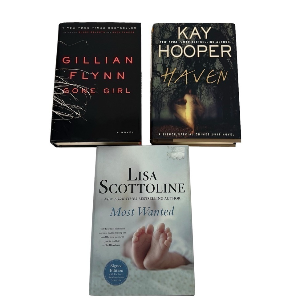 Gillian Flynn/Kay Hooper/Lisa Scottoline Fiction Books/Novels Lot/3 Thrillers